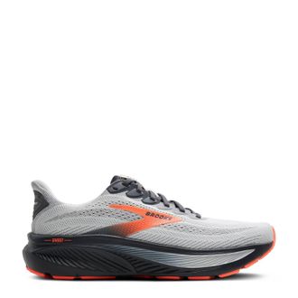 Brooks Mens Ghost 17 Running Shoes In Oyster Mushroom/orange/ebony