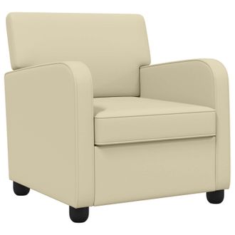 vidaXL Sill&oacute;n Crema Cuero Sint&eacute;tico Vidaxl