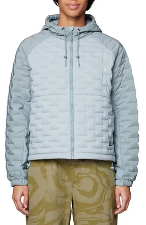 Mountain Hardwear Stretchdown Lightweight Zip Hoodie in Ice Shadow/Blue Sage at Nordstrom, Size X-Small