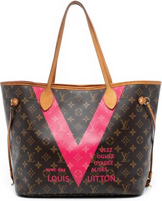 Louis Vuitton 2015 Monogram V Neverfull MM tote bag - Brown