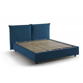 Dmora Dmora - Talamo Italia - Letto matrimoniale Alizarin, Letto contenitore con rivestimento in tessuto, 100% Made in Italy, Apertura frontale, adatto per