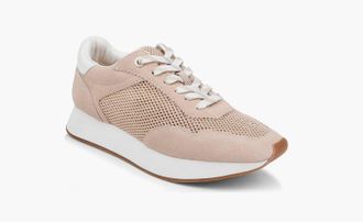 L'agence Womens Deepa Platform Sneaker In Latte Suede