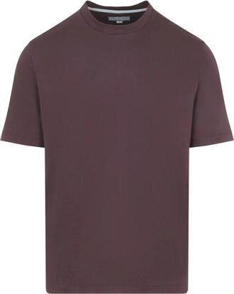 Canali Mj02451 T-shirt - - Tops - Uomo - Rosso - XL