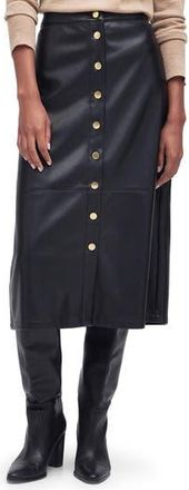 Barbour Alberta Faux Leather Skirt in Black at Nordstrom Rack, Size 10 Us / 14 Uk