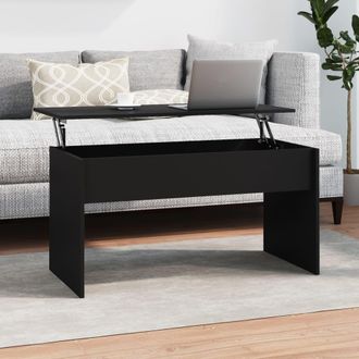 vidaXL Mesa De Centro Madera De Ingenier&iacute;a Negra 102x50,5x52,5 Cm Vidaxl