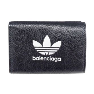 Balenciaga Black Leather Wallet (Tri-Fold) (Pre-Owned)