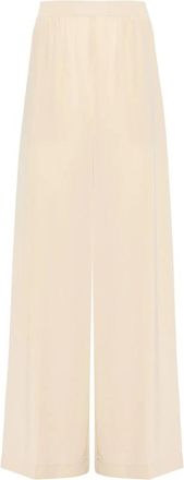 Joseph Zijden Wijde Broek - Dames - Wijde Broeken - Beige - S - Broeken