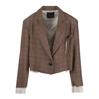 Souvenir 481025 Blazer - Dames - Jassen - Bruin - Maat: XS Leer