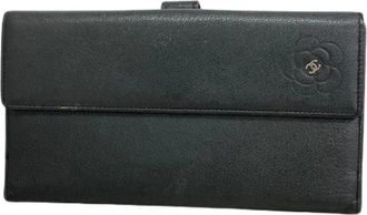 Chanel Pre-owned Wallets, female, Black, Size: ONE SIZE Pre-owned Leather Wallet