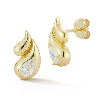 Glaze Jewelry Sterling Silver Double Teardrop Studs