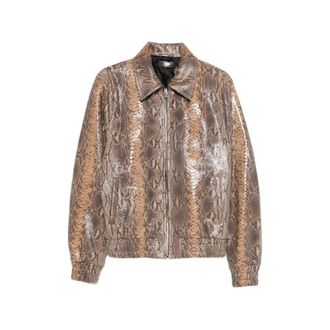 Amiri Zip-up Leather Jacket