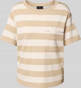 Monari T-Shirt mit Brusttasche in Beige, Gr&ouml;&szlig;e 38