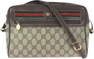 Gucci Pre-owned GG Supreme Schoudertas - Dames - Vintage Schoudertas - Beige - ONE Size - Vintage