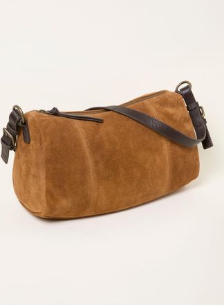 Fat Face FatFace Tan Brown Suede Shoulder Bag
