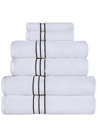 Superior Long-Staple Combed 6Pc Solid Turkish Cotton Towel Set
