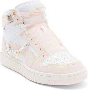 Puma Rebound Layup High Top Sneaker in Puma White/Jasmine /Gold at Nordstrom Rack, Size 10.5