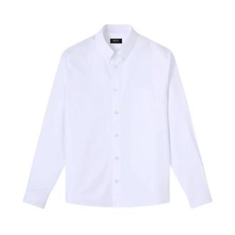 A.P.C. Casual Shirts - Heren - Zakelijke Overhemden - Wit - L - Overhemden