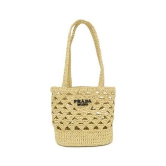 Prada Pre-owned Bucket Bags, female, Beige, Size: ONE SIZE Pre-owned Crochet Handbag