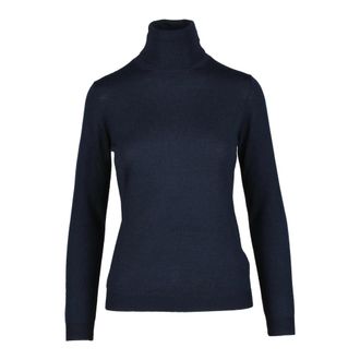 Ballantyne Wollen Gebreide Trui - Dames - Coltruien - Blauw - XL - Wol - Truien & Vesten