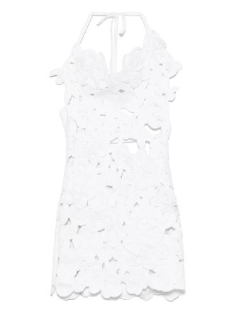 Blumarine open-work mini dress - women - Polyamide/Cotton - M - White