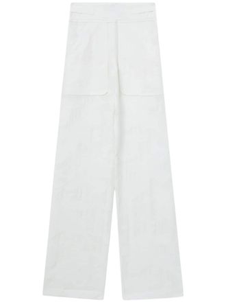 Iro Embroidered Long-leg Trousers - White