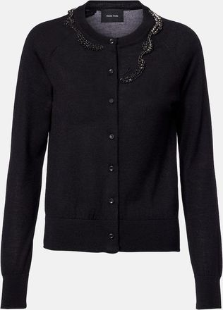 Simone Rocha Embellished wool and silk cardigan