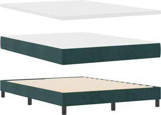vidaXL Cama Con Somier Y Colch&oacute;n Negra 100x200 Cm Terciopelo Vidaxl