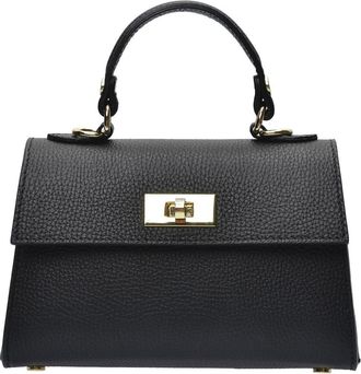 Isabella Rhea Zwart Rundleer Tas