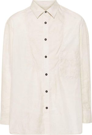 Ziggy Chen patch-pocket shirt - men - Silk/Elastane/Cotton - 46 - Neutrals
