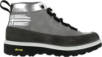 Napapijri Grijze Su&egrave;de Winter Veterschoenen - Dames - Veterlaarzen - Grijs - 38 EU - Su&egrave;de - Schoenen