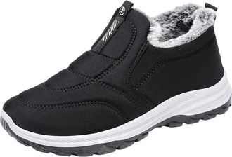 Generic Women Winter Snow Boots Comfortable Warm Faux Fur lined Slip on Ankle Boots Lightweight Waterproof Outdoor Booties