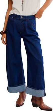 Free People Alia Cuffed High Waist Wide Leg Jeans in Hawthorne at Nordstrom Rack, Size 26