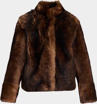 Yves Salomon Lamb Shearling Short Coat