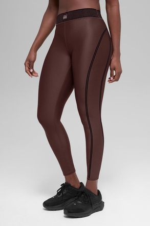 Alo | Airlift High-Waist 7/8 Line Up Legging in Brownstone, Size: Large