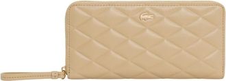Lacoste Grote Crocodelle leren billfold - Dames - Portefeuilles - Bruin - ONE Size - Leer - Accessoires