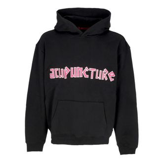 Acupuncture Hoodies, male, Black, M, Flying Emblem Hoodie Black