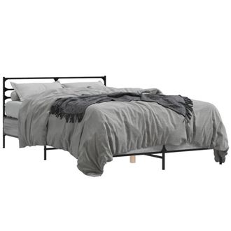 Berkfield Home Bed Frame without Mattress Grey Sonoma 140x190 cm