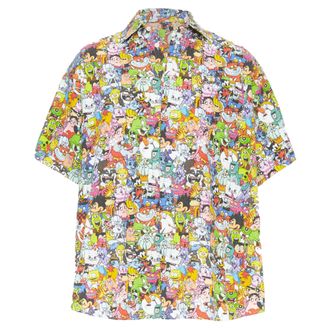 VETEMENTS DEMNA 2020 Allover Monster Shirt print black logo oversized shirt S