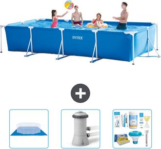 Intex Piscina Con Estructura Rectangular - 450x220x84 Cm - 6-piezas S21260