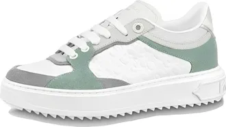 Louis Vuitton (WMNS) LOUIS VUITTON Time Out Sneakers White Mini Monogram with Green Grey 1ABUTD