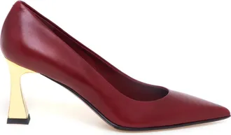 Sergio Levantesi Schoenen, Dames, Rood, 37 EU, Leer, Puntige Leren Pomp