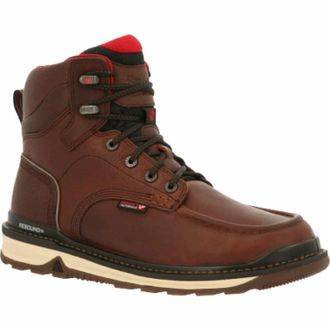 Rocky Mens Rams Horn Wedge Work Boots In Brown