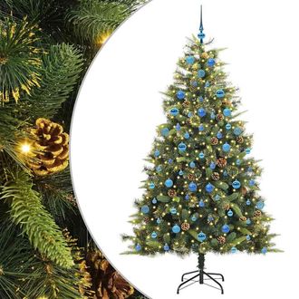 vidaXL &Aacute;rbol De Navidad Artificial Con Ramas Plegables Y Conos 210 Cm Vidaxl
