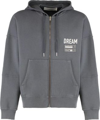 Golden Goose Hoodie met volledige rits van katoen - Heren - Vesten met rits - Grijs - L - Katoen - Hoodies & sweatvesten