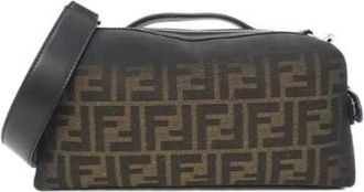 Fendi Pre-owned Siesta Small Canvas Calf Shoulder Bag - Dames - Vintage Schoudertas - Bruin - ONE Size - Leer - Vintage