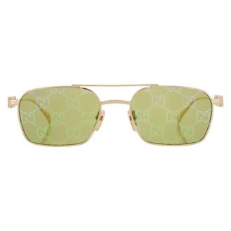 Gucci Green Pilot Unisex Sunglasses GG1804S 002 54