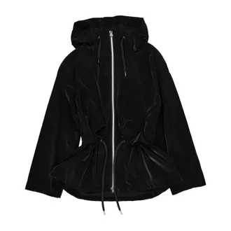 Herno Zip-throughs, female, Black, Size: S Hooded Jacket