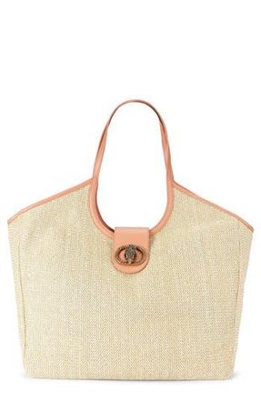 Kurt Geiger Large Chelsea Woven Tote Bag in Beige Comb at Nordstrom Rack