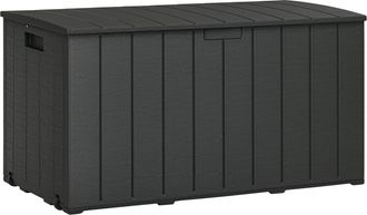 OEM Ba&uacute;l De Exterior 366l Arc&oacute;n Para Jard&iacute;n De Pl&aacute;stico De Doble Pared Con Ruedas Y Asas 122,4x62x64,5 Cm Negro