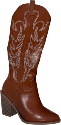 Top Moda Womens Cowboy Boots In Cognac